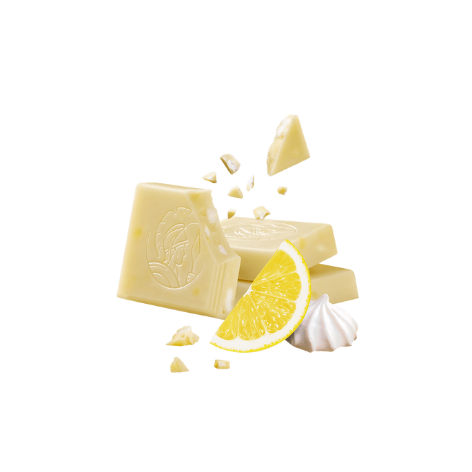 Tabletă Ciocolată Albă cu Lămâie și Bezea