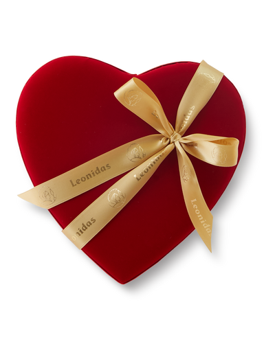 Cutie inimă de catifea L bomboane ciocolată
