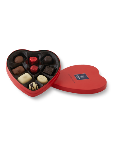 Cutie inimă metalică bomboane ciocolată